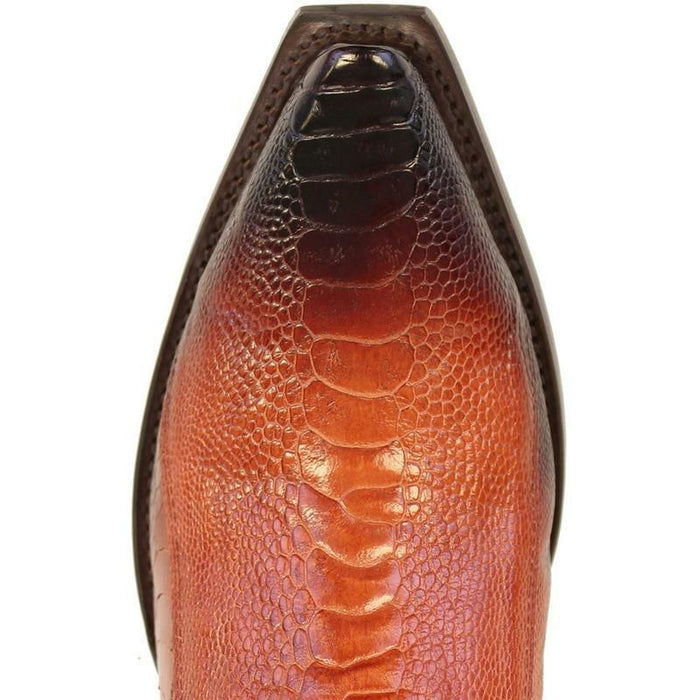 Botas de Avestruz Pata Punta Recortada