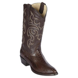 Botas de Avestruz Pata Punta Redonda