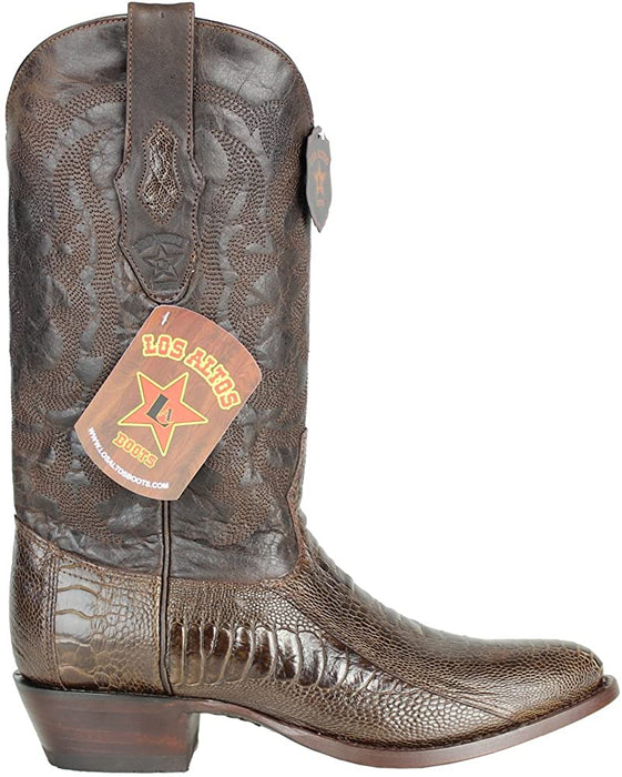 Botas de Avestruz Pata Punta Redonda