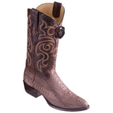 Botas de Avestruz Pata Punta Redonda