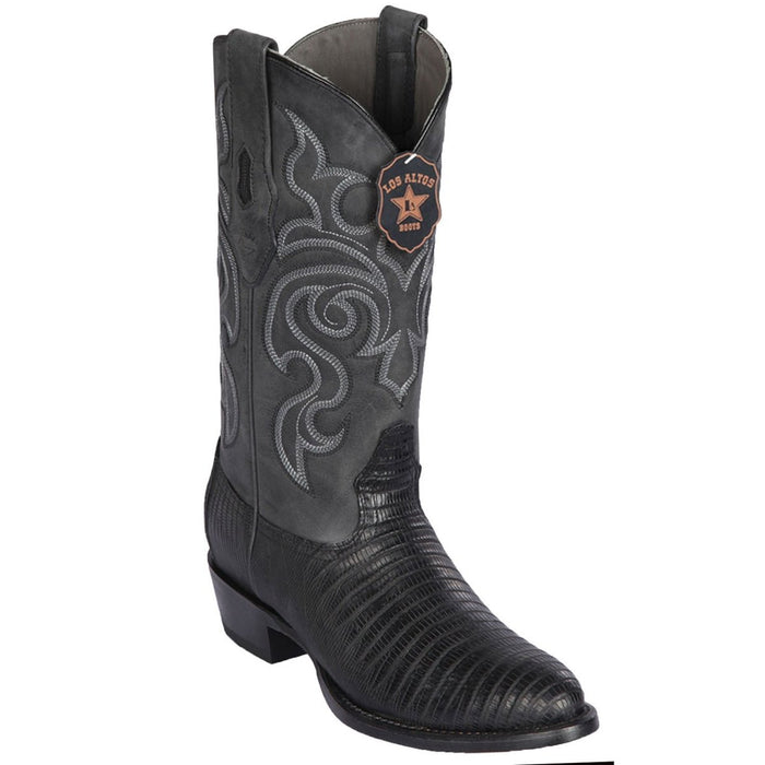 Botas de Armadillo Lizard Teju en Acabado Graso Horma Redonda