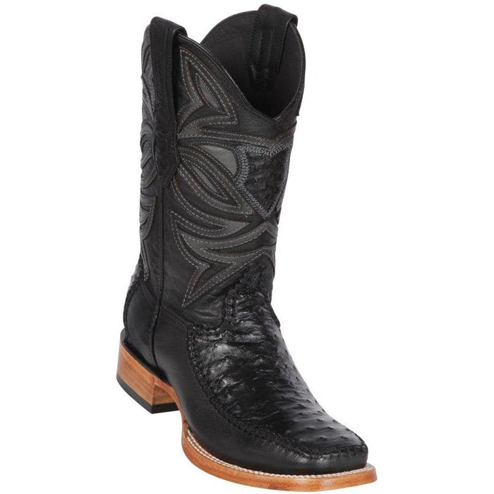 Botas de Avestruz Pata con Venado Horma Amplia