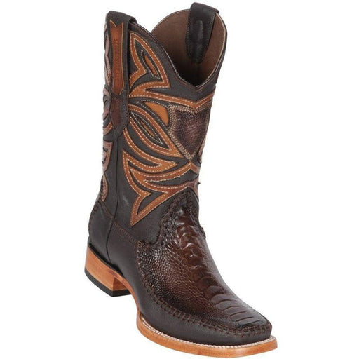 Botas de Avestruz Pata con Venado Horma Amplia