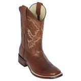 Botas de Cuero Punta Ancha