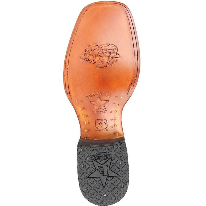 Botas de Piton Original con Venado Horma Cuadrada Ancha LAB