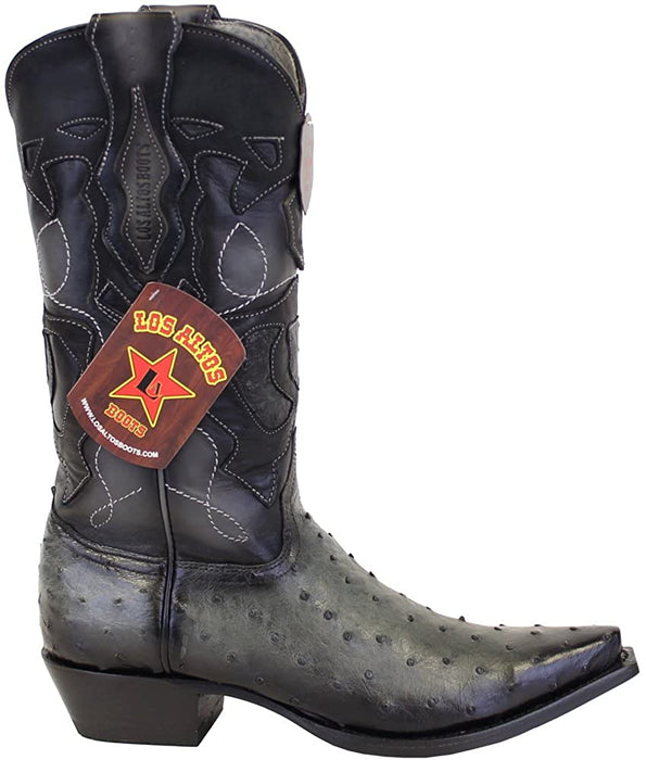 Botas de Avestruz Original Punta Recortada