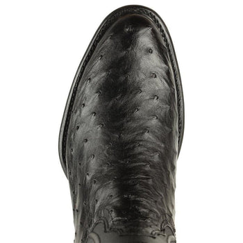 Botas de Avestruz Original Horma Roper Color Negro LAB - Image 4