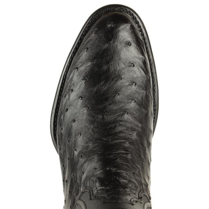 Botas de Avestruz Original Horma Roper Color Negro LAB