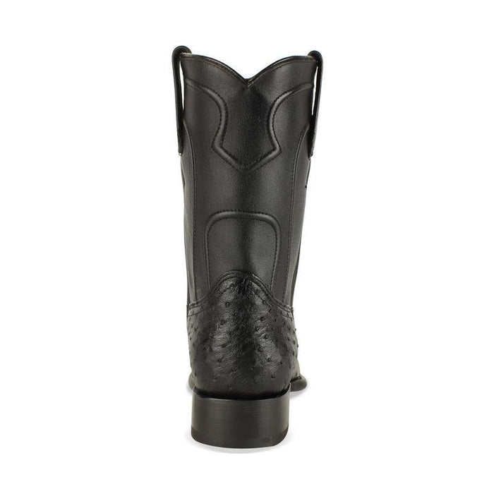 Botas de Avestruz Original Horma Roper Color Negro LAB