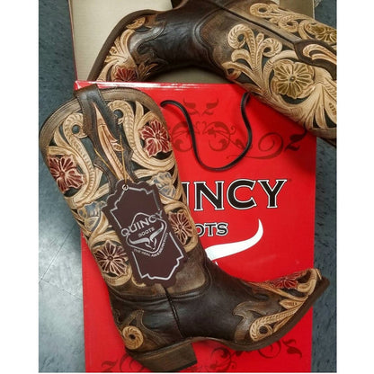 Botas Altas de Cuero Cincelado Original para Mujer Horma Punta Recortada - Image 6