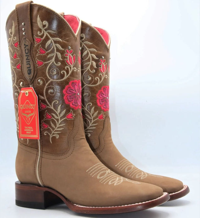 Botas Altas de Cuero con Flores para Mujer en Horma Rode - Image 2