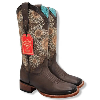 Botas Altas de Cuero con Flores para Mujer en Horma Rodeo - Image 2