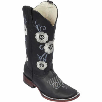 Botas de Cuero con Flores para Mujer en Horma Rodeo - Image 6