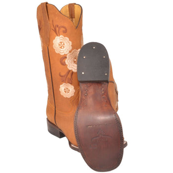 Botas Altas de Cuero con Flores para Mujer en Horma Rodeo - Image 9