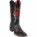 Botas de Cuero con Flores para Mujer en Horma Rodeo