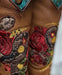 Botas Altas de Cuero con Flores para Mujer en Horma Rodeo