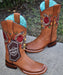 Botas Altas de Cuero con Flores para Mujer en Horma Rodeo