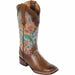 Botas Altas de Cuero con Flores para Mujer en Horma Rodeo