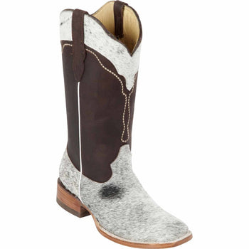 Botas de Cuero con Pelo de Vaca para Mujer en Horma Rodeo