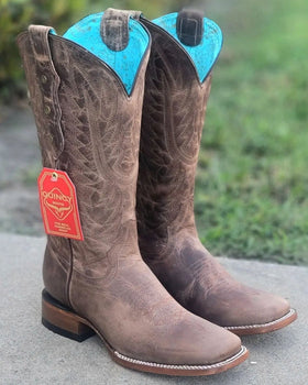 Botas de Cuero Crazy para Mujer en Horma Rodeo Cafe - Image 3