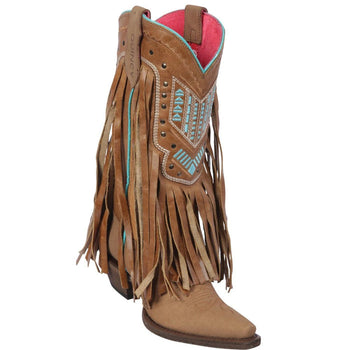 Botas de Cuero Crazy para Mujer en Punta Recortada
