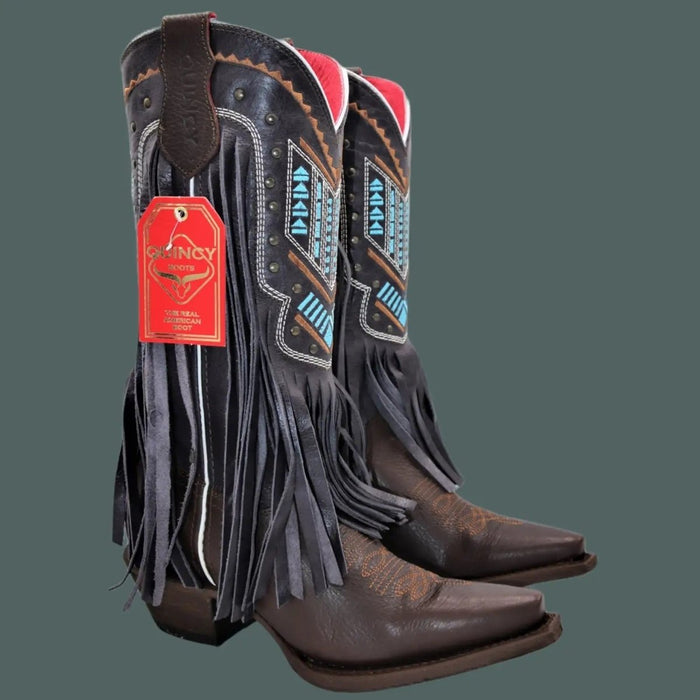 Botas Altas de Cuero Crazy para Mujer en Punta Recortada - Image 2