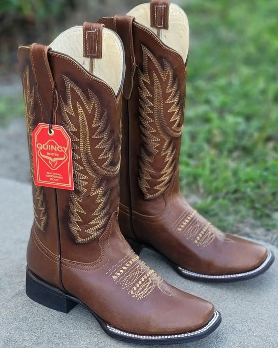 Botas Altas de Cuero Grasso para Mujer en Horma Rodeo Color Cafe - Image 2