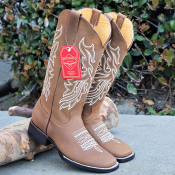 Botas Altas de Cuero Grasso para Mujer en Horma Rodeo Color Tan - Image 2