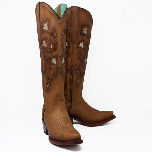 Botas Altas de Cuero Original para Mujer Color Tan