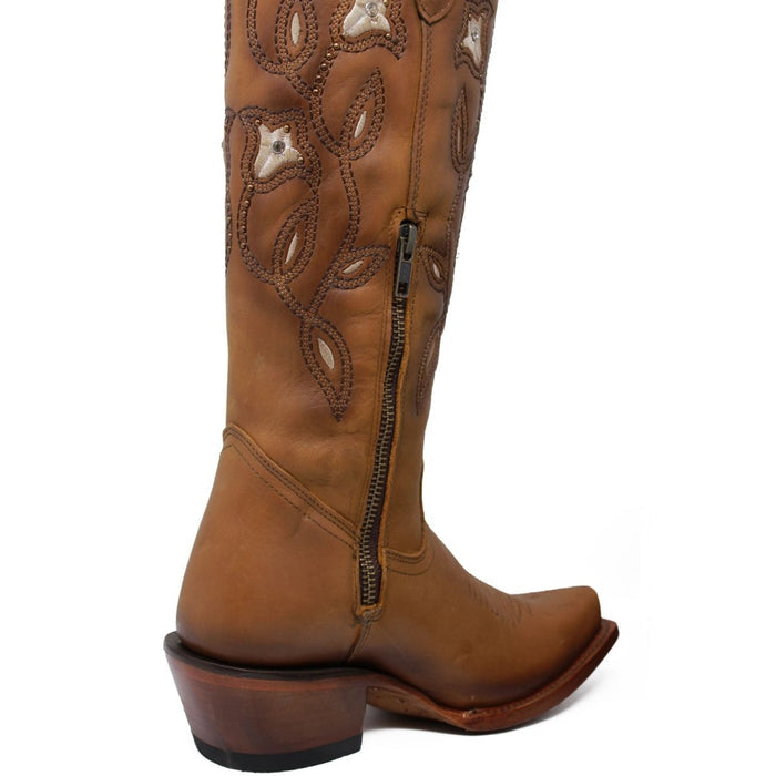 Botas Altas de Cuero Original para Mujer Color Tan - Image 5