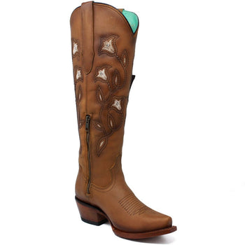 Botas Altas de Cuero Original para Mujer Color Tan - Image 2