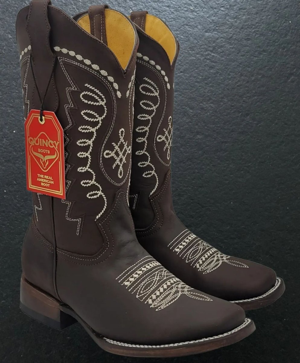 Botas Altas de Cuero Original para Mujer en Horma Rodeo Chocolate Q322N6294 - Image 4