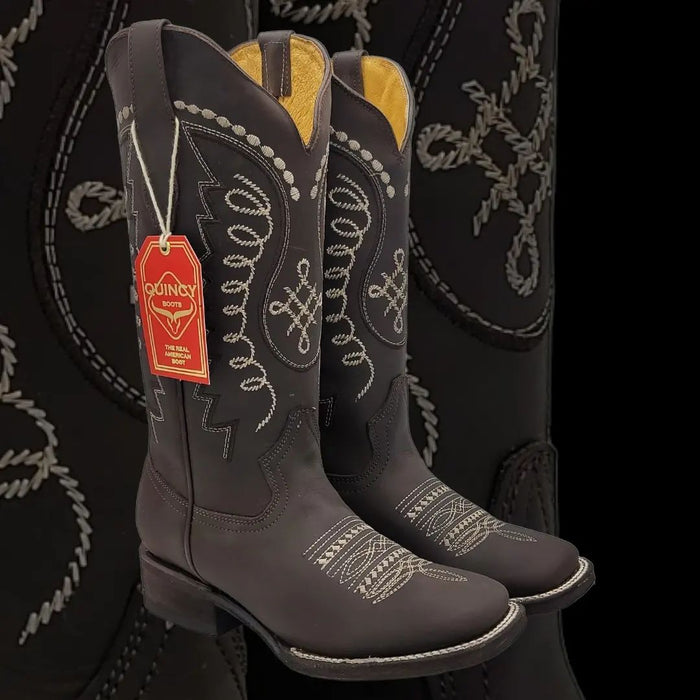 Botas Altas de Cuero Original para Mujer en Horma Rodeo Chocolate Q322N6294 - Image 3