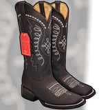 Botas Altas de Cuero Original para Mujer en Horma Rodeo Chocolate Q322N6294