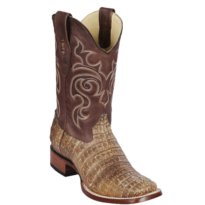 Botas Cuadrada de Cocodrilo Caiman Panza Sahara