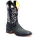 Botas de Armadillo Grabado Horma Rodeo Cuadrada Color Negro
