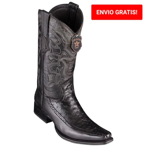 Botas de Avestruz con Venado Horma Europea LAB
