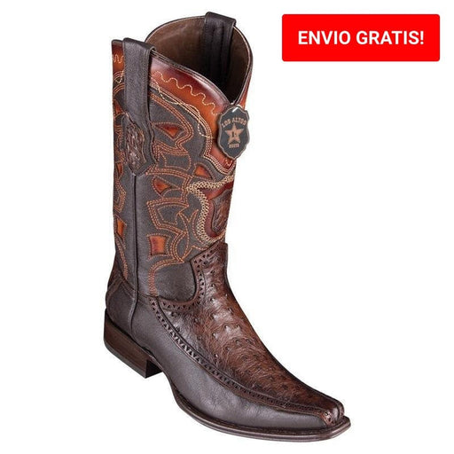 Botin Avestruz Piel Original Punta Europea LAB
