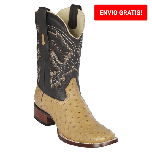 Botas de Avestruz Horma Ranchera Cuadrada Ancha