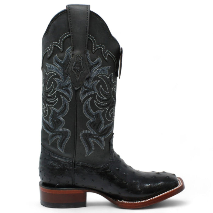 Botas de Avestruz Original en Punta Cuadrada para Dama LAB