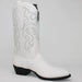 Botas de Avestruz Original Horma Puntal Color Blanco LAB