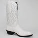 Botas de Avestruz Original Horma Puntal Color Blanco LAB