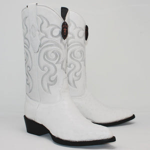 Botas de Avestruz Original Horma Puntal Color Blanco LAB - Image 2