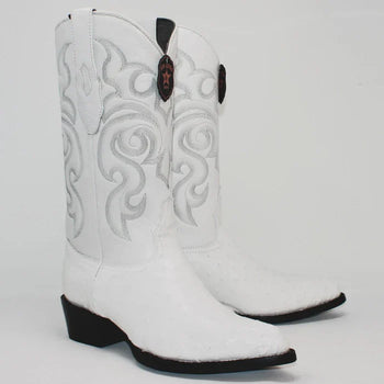 Botas de Avestruz Original Horma Puntal Color Blanco LAB - Image 3