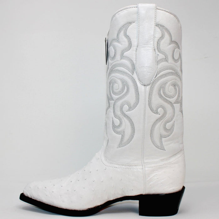Botas de Avestruz Original Horma Puntal Color Blanco LAB