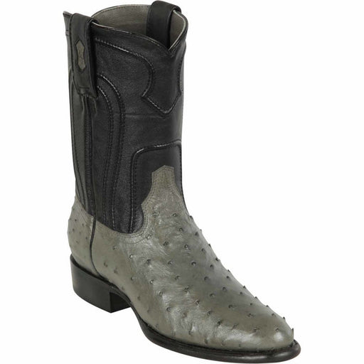 Botas de Avestruz Original Horma Roper Color Gris