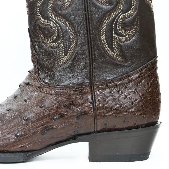 Botas de Avestruz Original Punta Recortada