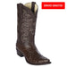 Botas de Avestruz Original Punta Recortada