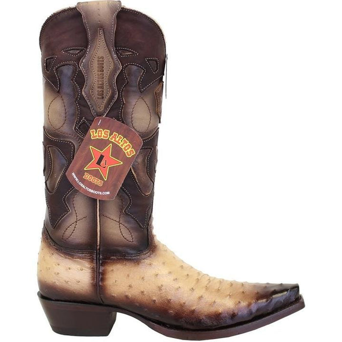 Botas de Avestruz Original Horma Puntal LAB