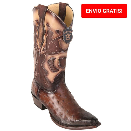 Botas de Avestruz Original Punta Recortada
